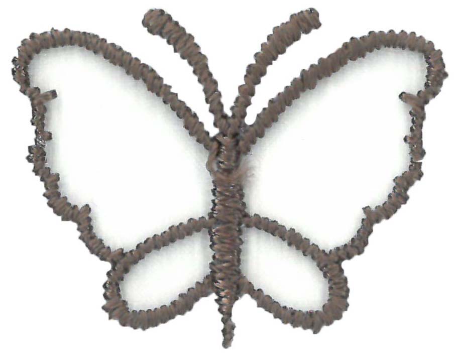 LARGE ORGANZA BUTTERFLY - MID COCOA